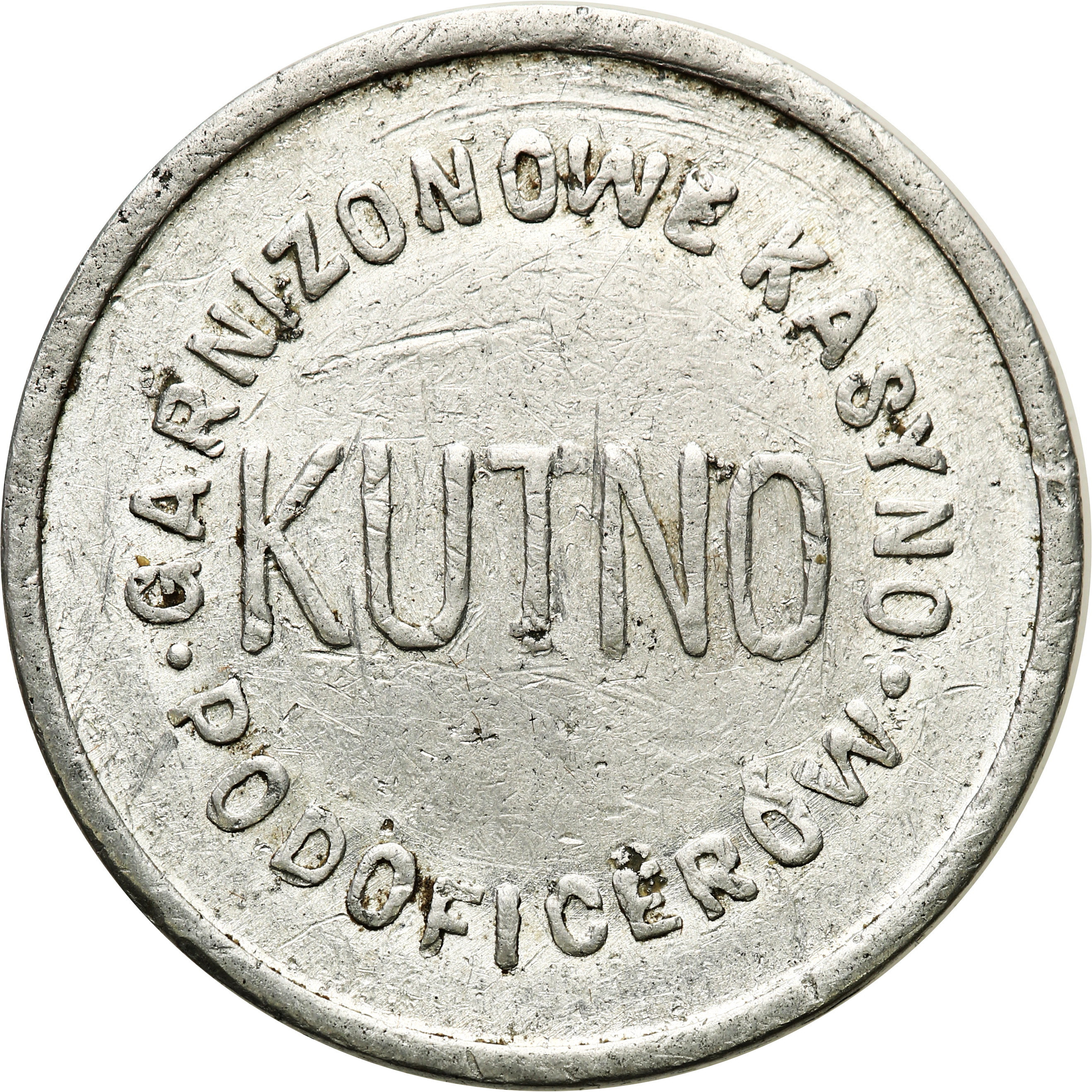 Kutno - 50 groszy Kasyno Podoficerów 37 Pułk Piechoty - RZADKOŚĆ R8